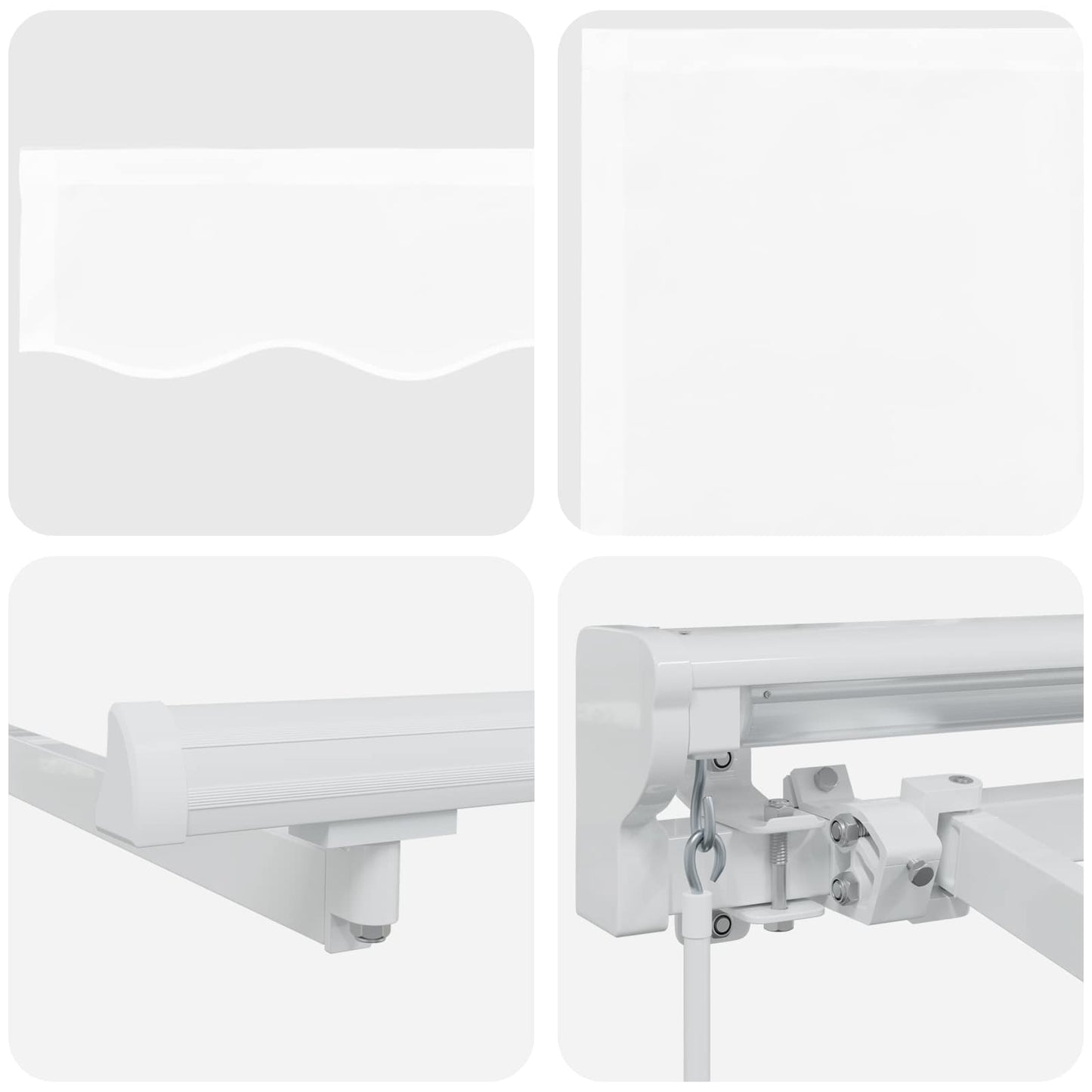 Tenda retrattile manuale Bianco 5 x 3 m | homemem39