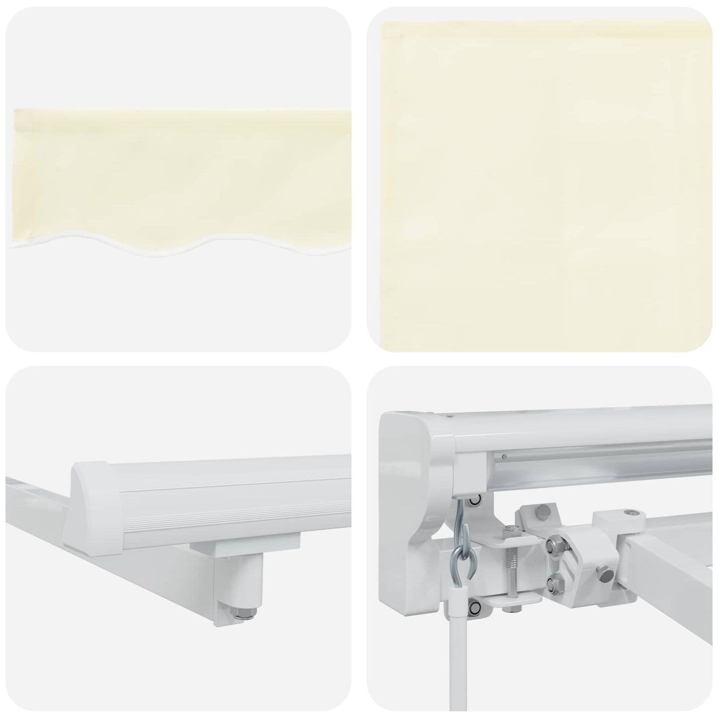 Tenda retrattile manuale Crema 5 × 3,5 m