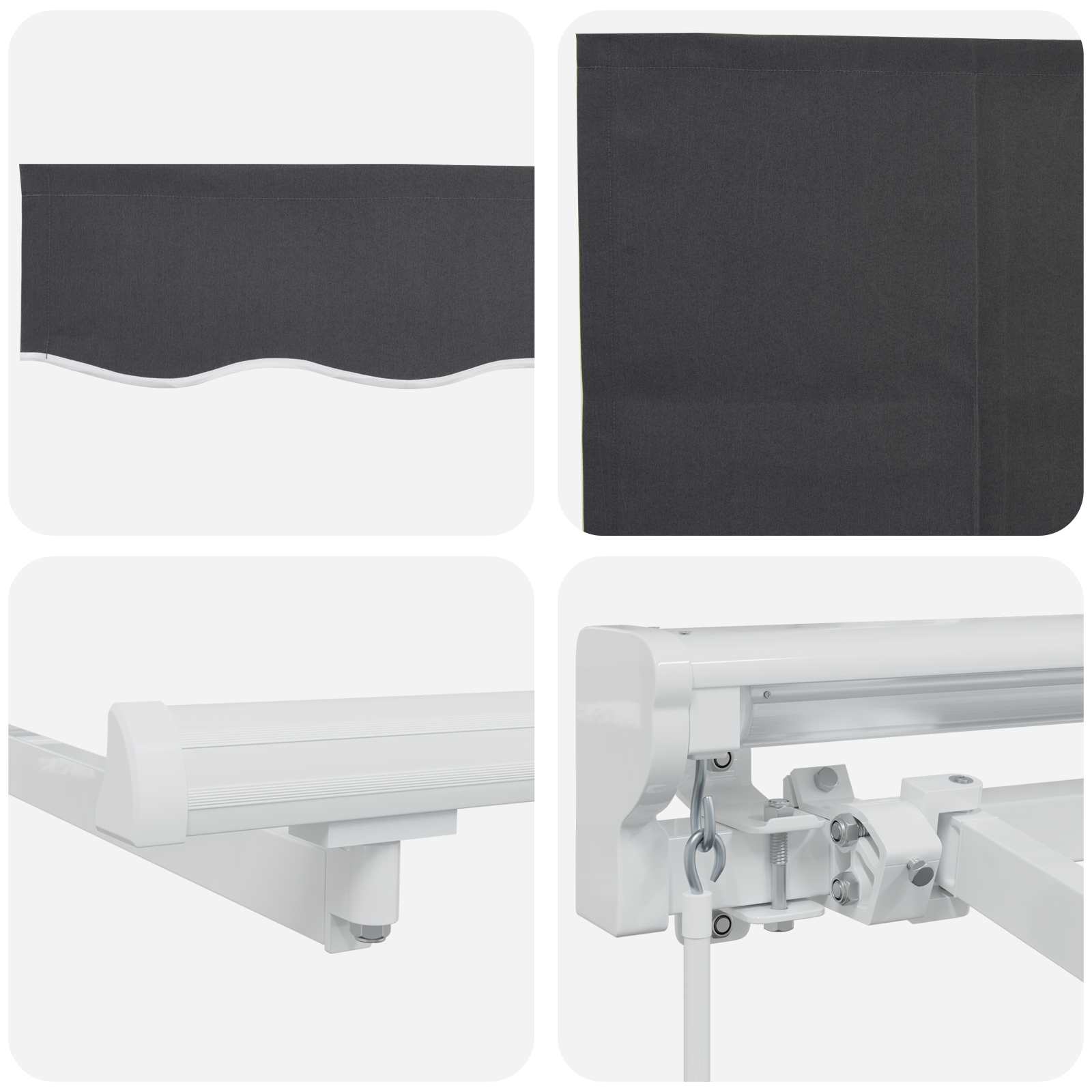 Tenda retrattile manuale Antracite 5 × 3,5 m | homemem39
