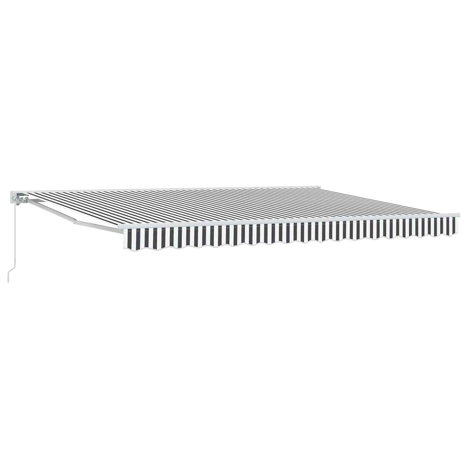 Tenda retrattile manuale Antracite e Bianco 5 × 3,5 m | homemem39