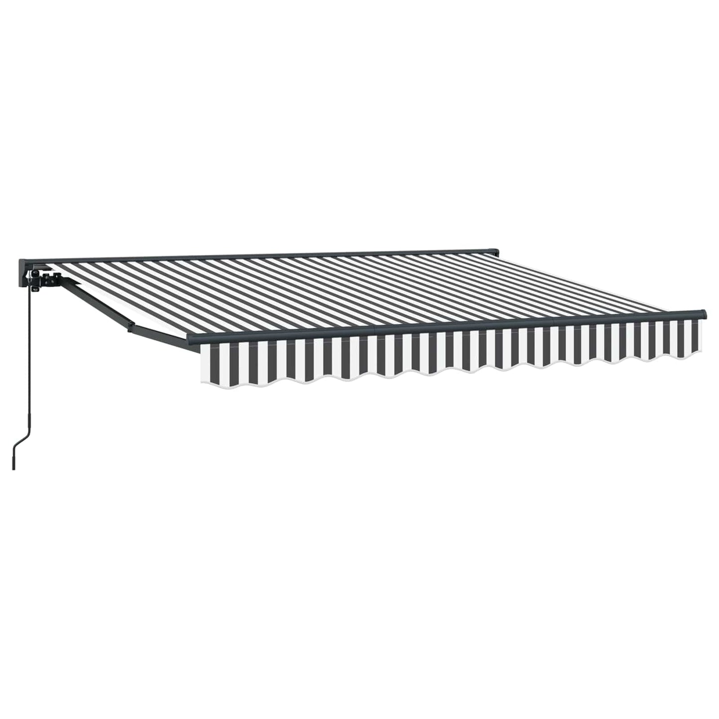 Tenda retrattile manuale Antracite e Bianco 2,5 x 2 m | homemem39