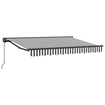 Tenda retrattile manuale Antracite e Bianco 2,5 x 2 m | homemem39