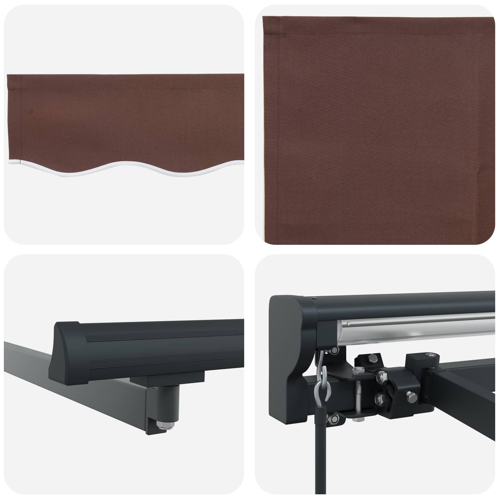 Tenda retrattile manuale Marrone 3,5 x 2 m | homemem39