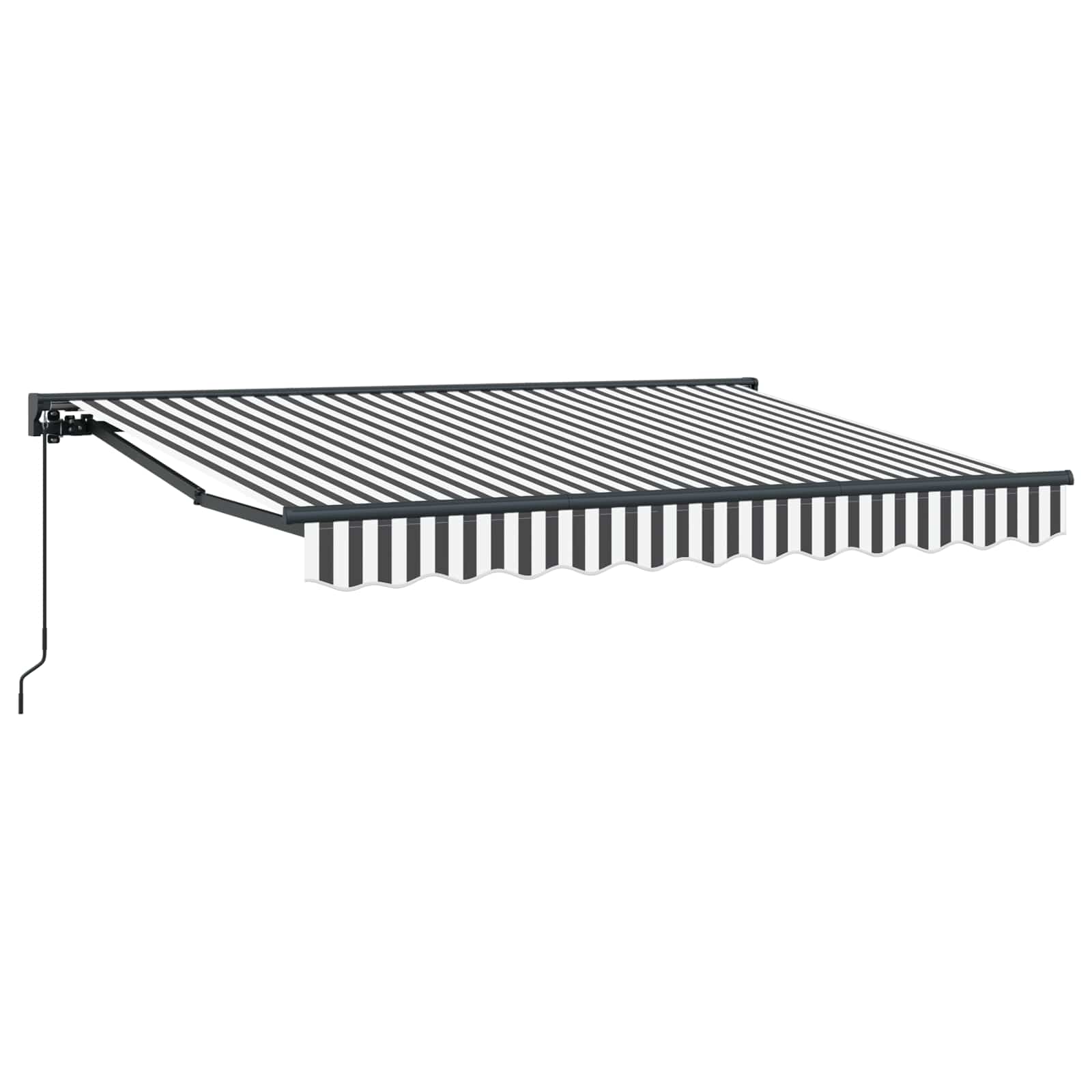 Tenda retrattile manuale Antracite e Bianco 3,5 x 2 m | homemem39