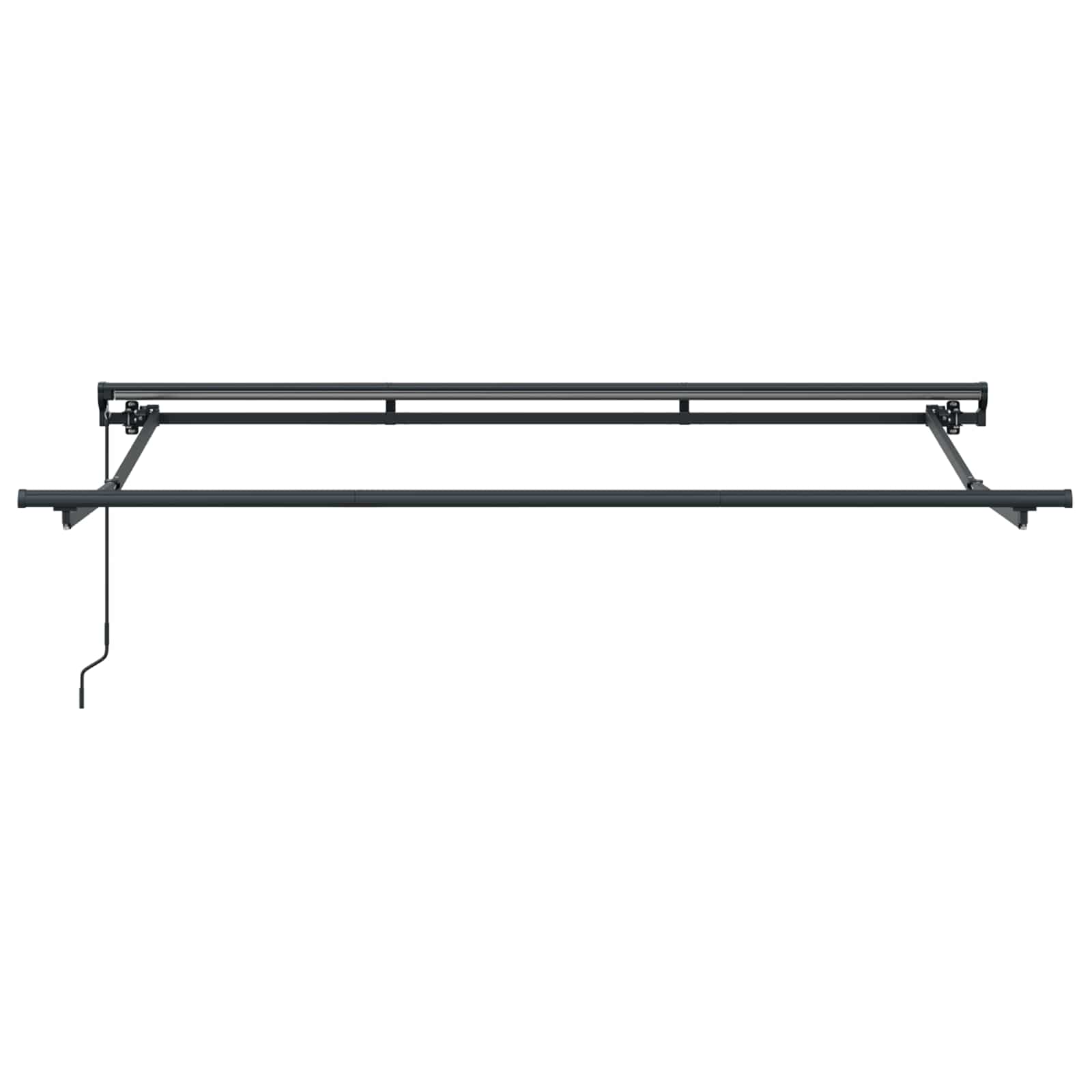 Tenda retrattile manuale Antracite e Bianco 3,5 x 2 m | homemem39