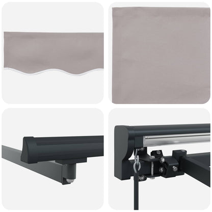 Tenda retrattile manuale Grigio Chiaro 4 × 3,5 m | homemem39