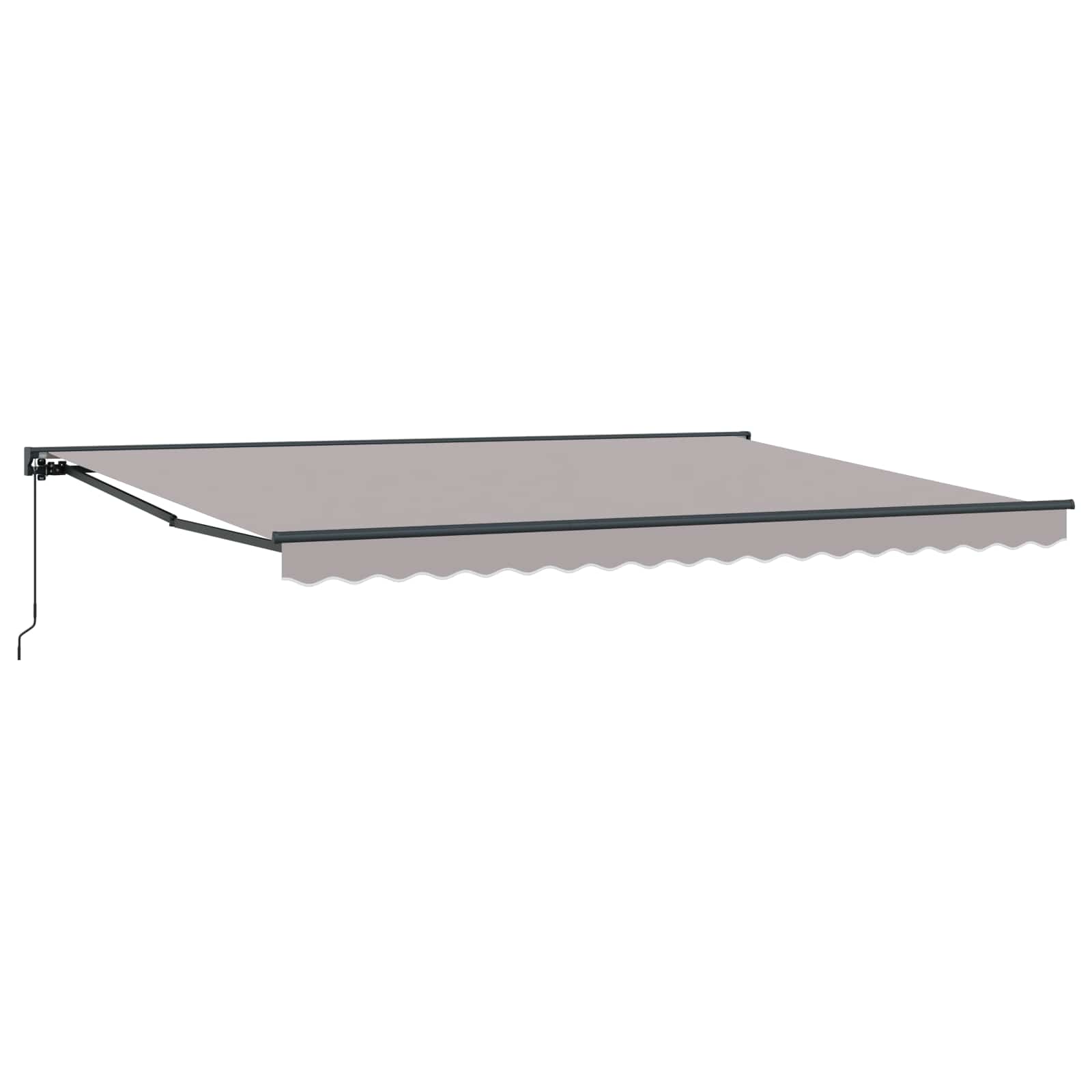 Tenda retrattile manuale Grigio Chiaro 4 × 3,5 m | homemem39
