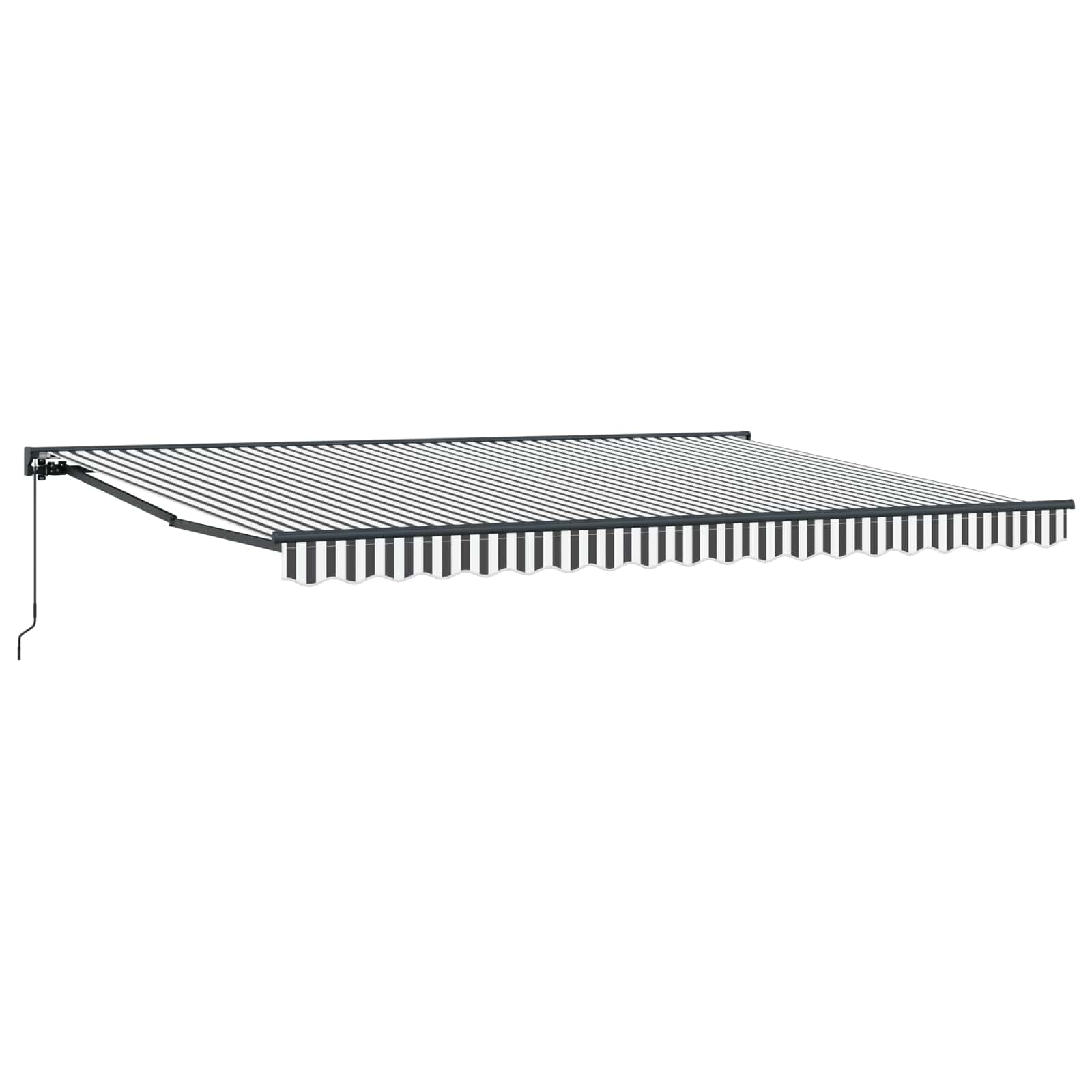 Tenda retrattile manuale Antracite e Bianco 4,5 × 3,5 m | homemem39