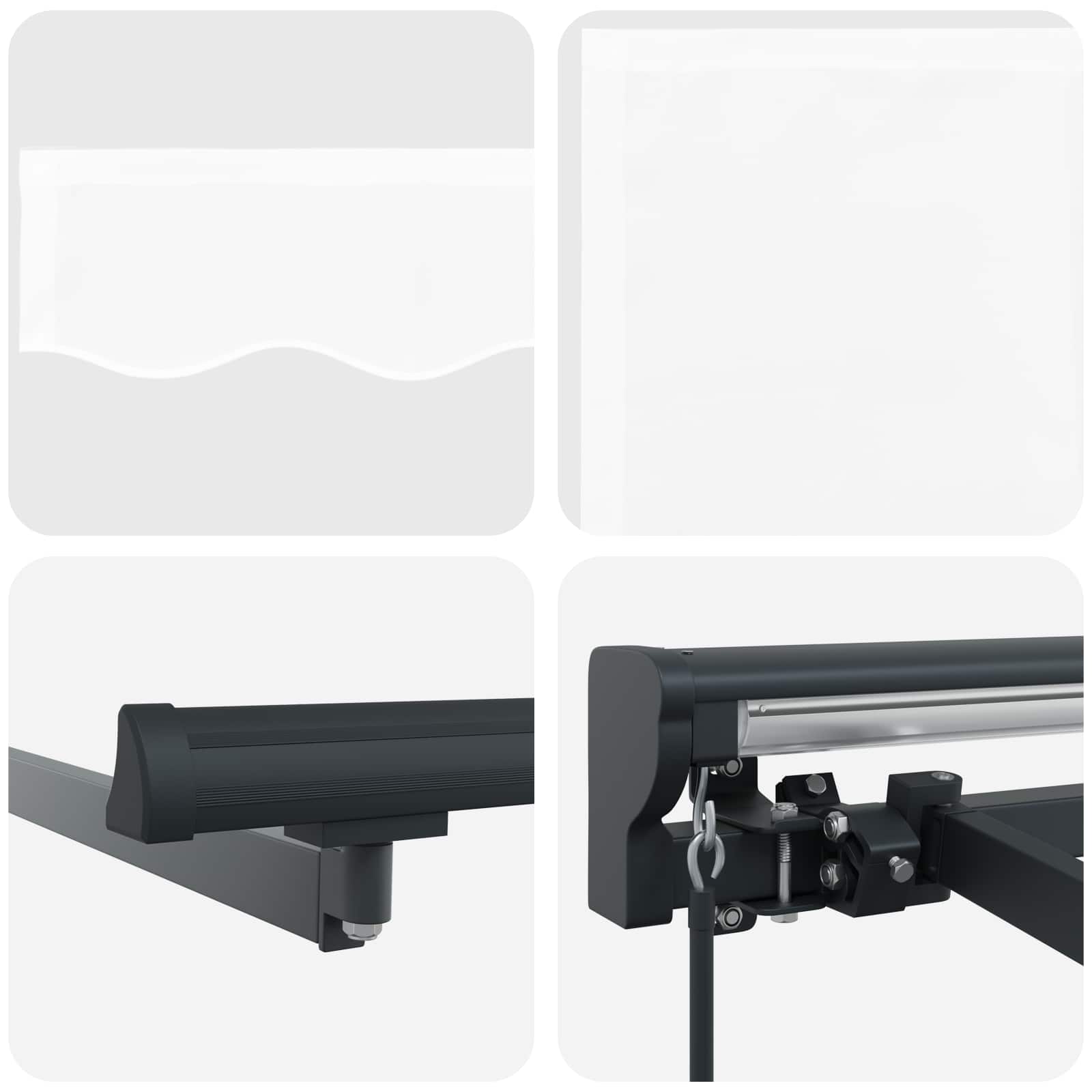 Tenda retrattile manuale Bianco 4,5 × 3,5 m | homemem39