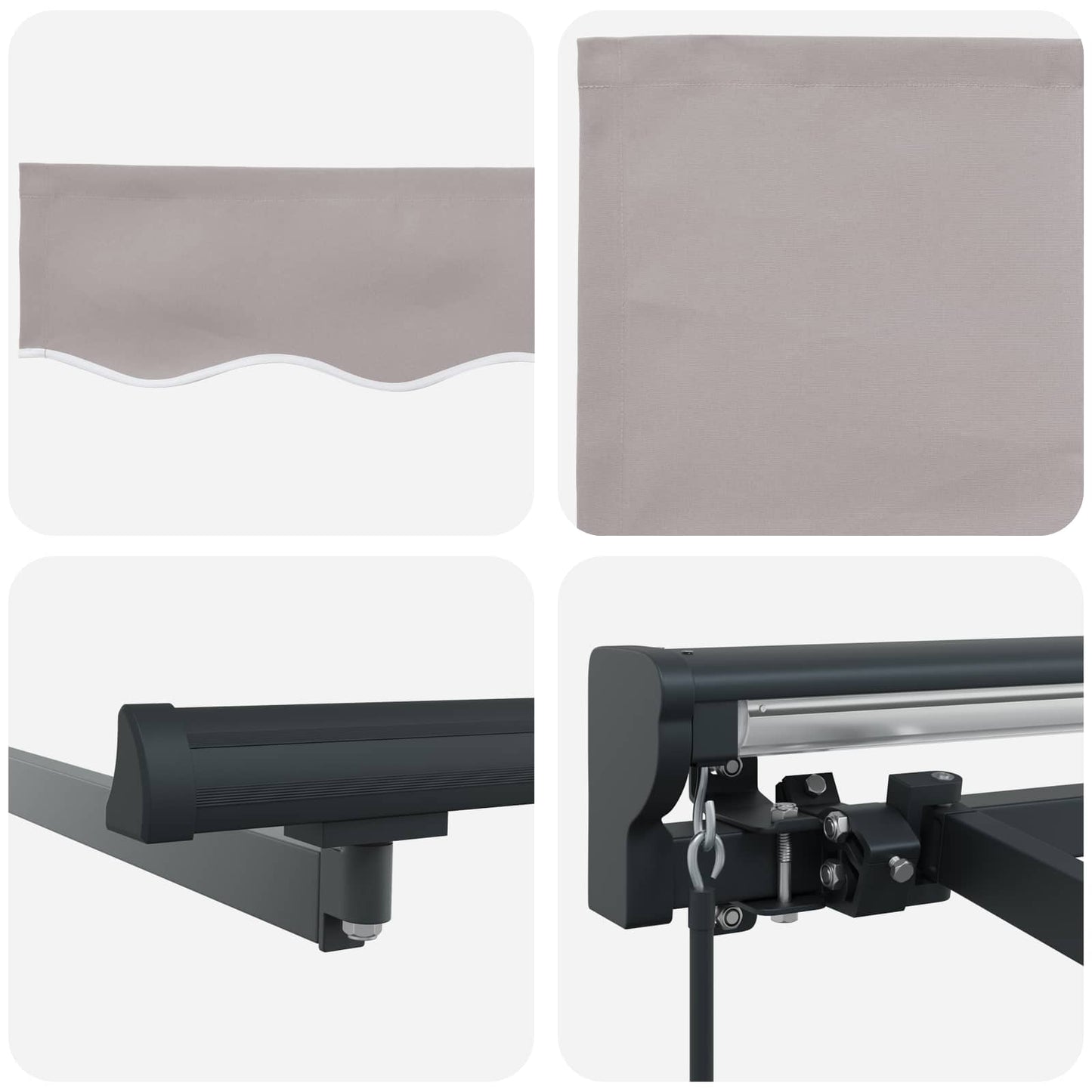 Tenda retrattile manuale Grigio Chiaro 4,5 × 3,5 m | homemem39