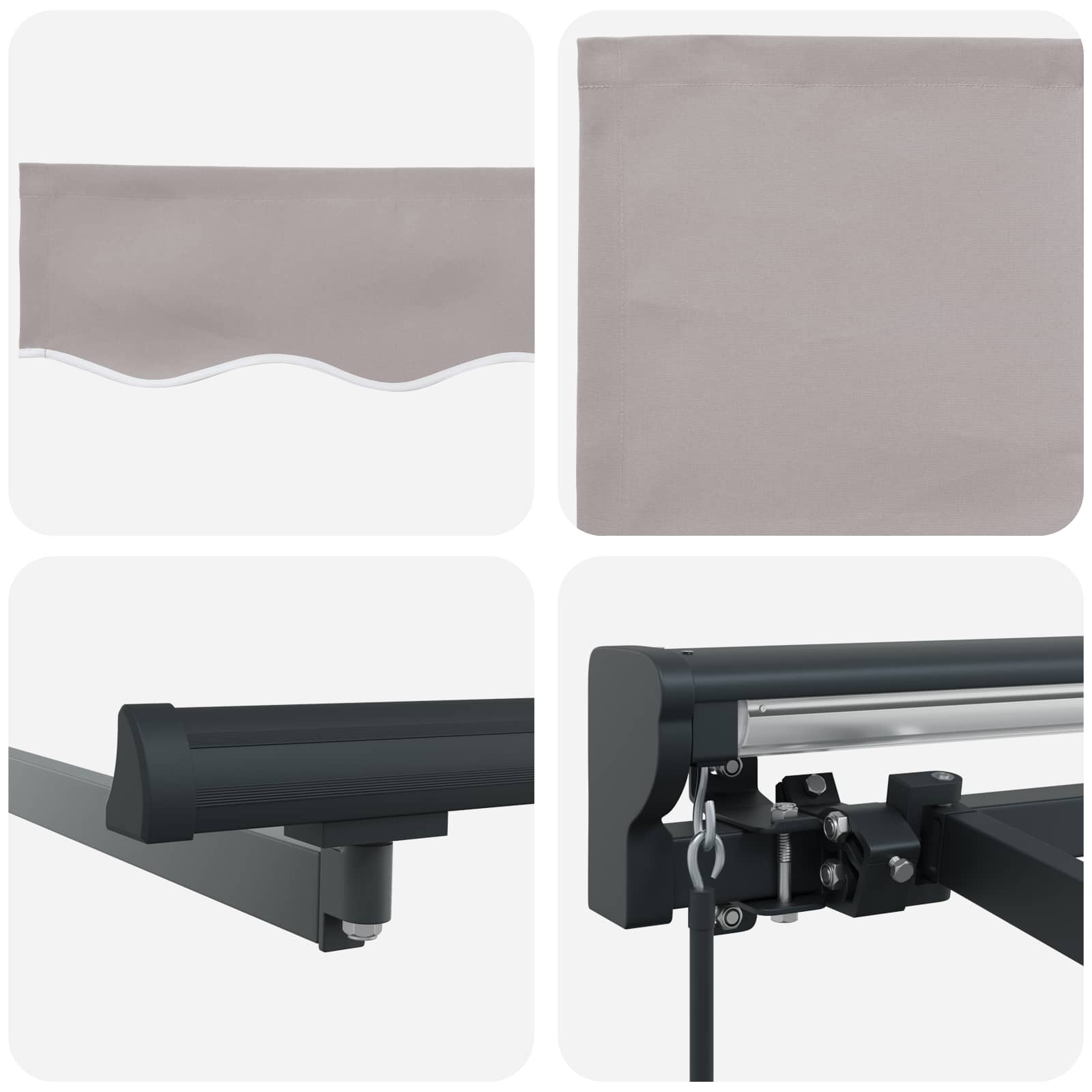 Tenda retrattile manuale Grigio Chiaro 4,5 × 3,5 m | homemem39