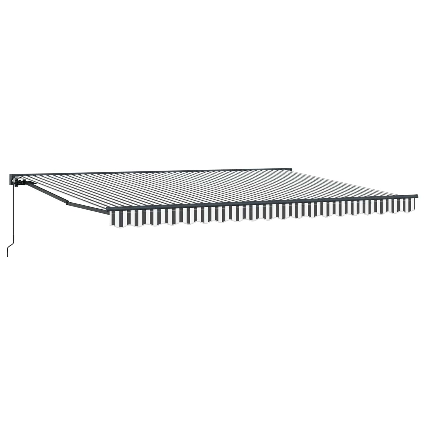 Tenda retrattile manuale Antracite e Bianco 5 × 3,5 m | homemem39