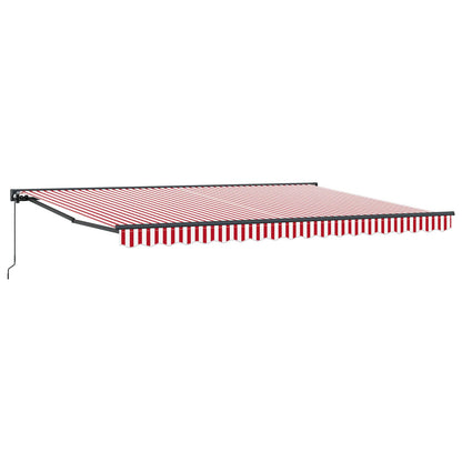 Tenda retrattile manuale Rosso e Bianco 5 × 3,5 m | homemem39