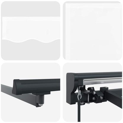 Tenda retrattile manuale Bianco 5 × 3,5 m | homemem39
