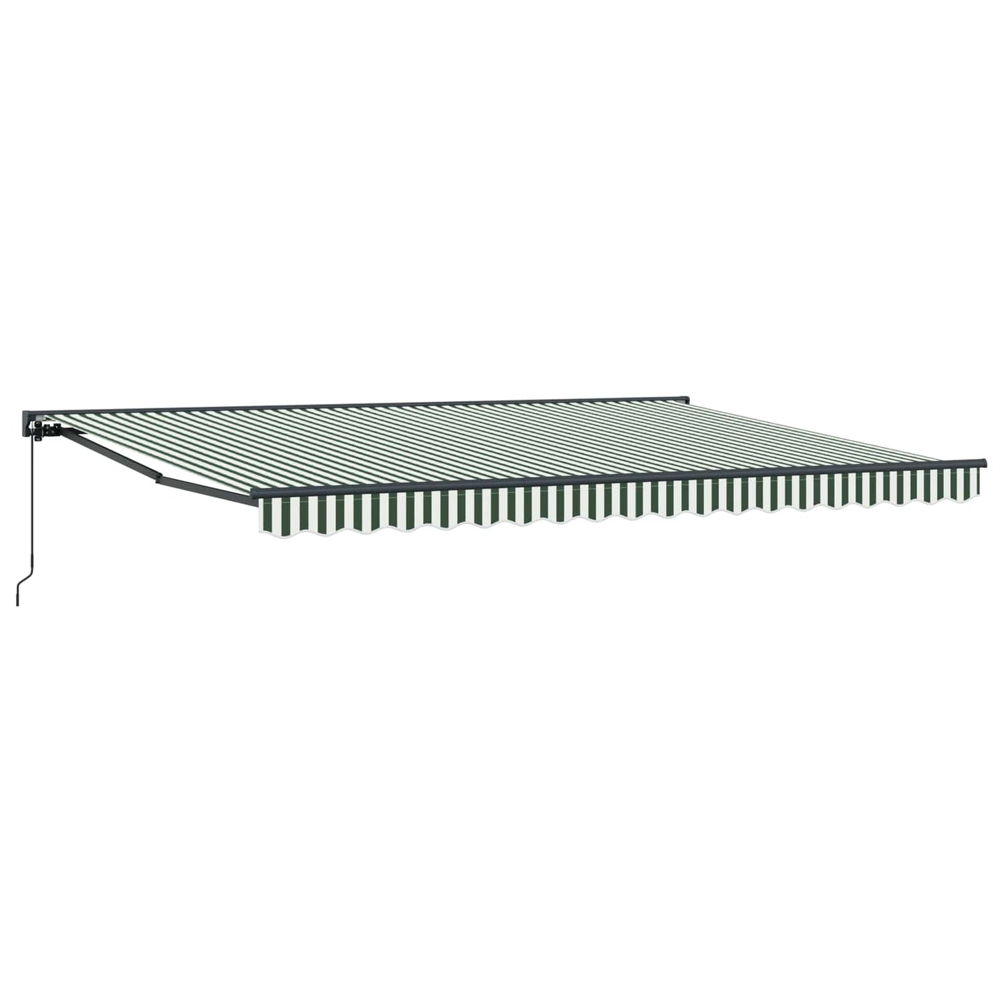 Tenda retrattile manuale Verde e Bianco 5 × 3,5 m | homemem39
