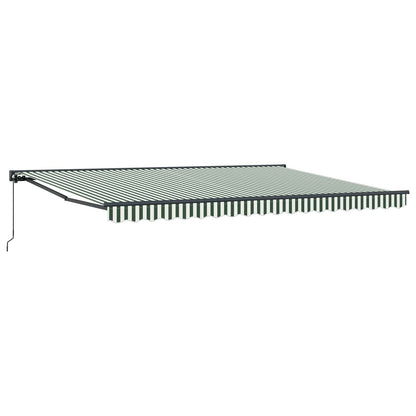 Tenda retrattile manuale Verde e Bianco 5 × 3,5 m | homemem39