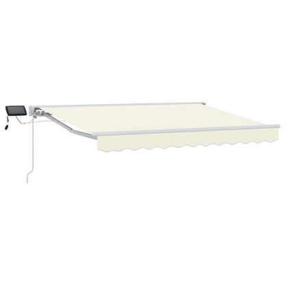 Cornice per Tenda Manuale con LED Crema e Bianco 2,5 x 2 m | homemem39