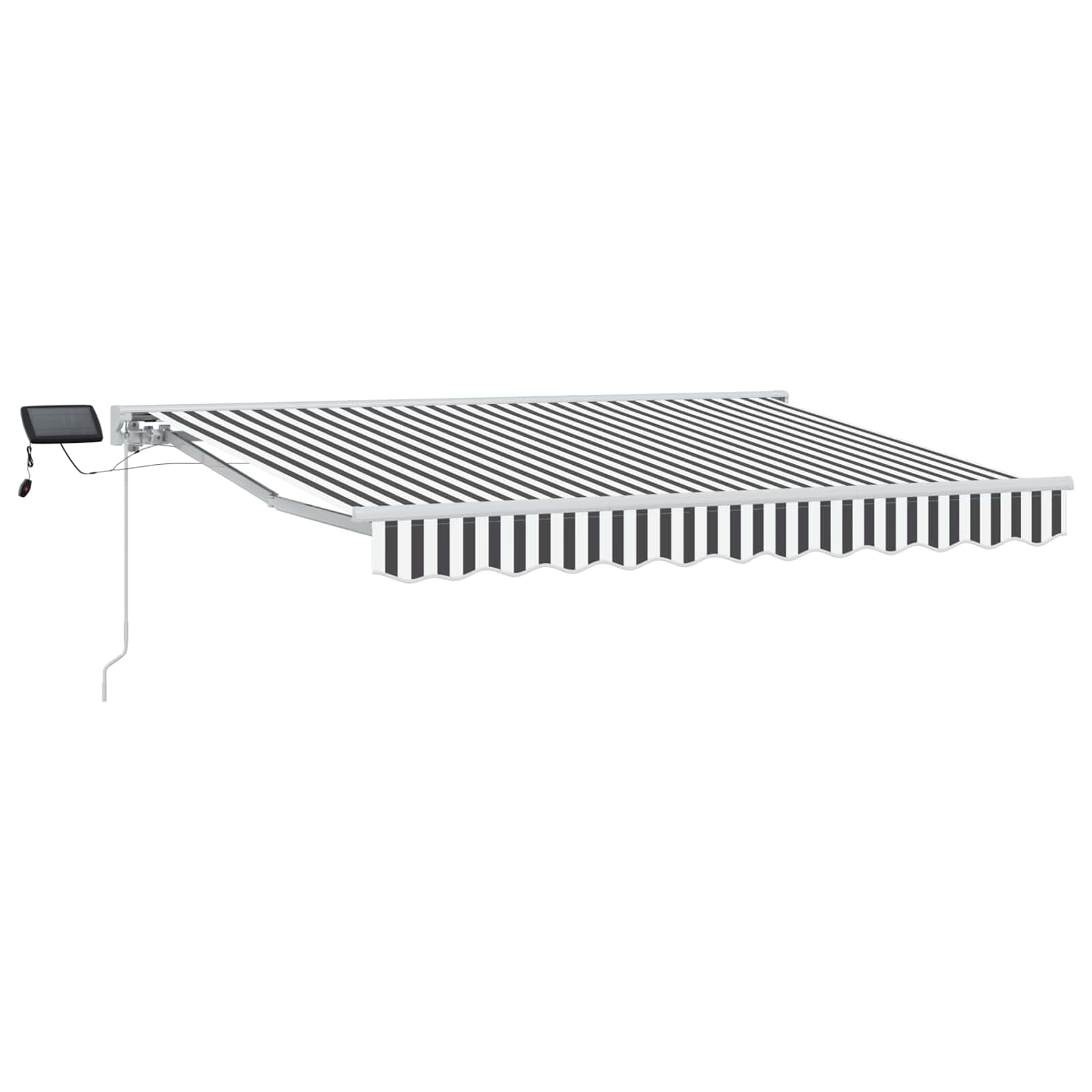 Cornice per Tenda Manuale con LED Antracite e Bianco 2,5 x 2 m | homemem39