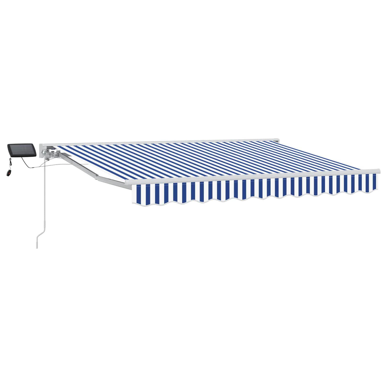 Cornice per Tenda Manuale con LED Blu e Bianco 3,5 x 2 m | homemem39