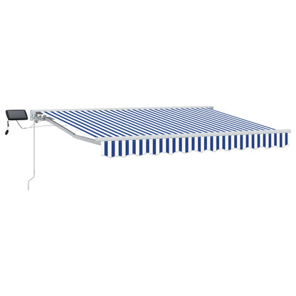Cornice per Tenda Manuale con LED Blu e Bianco 3,5 x 2 m | homemem39
