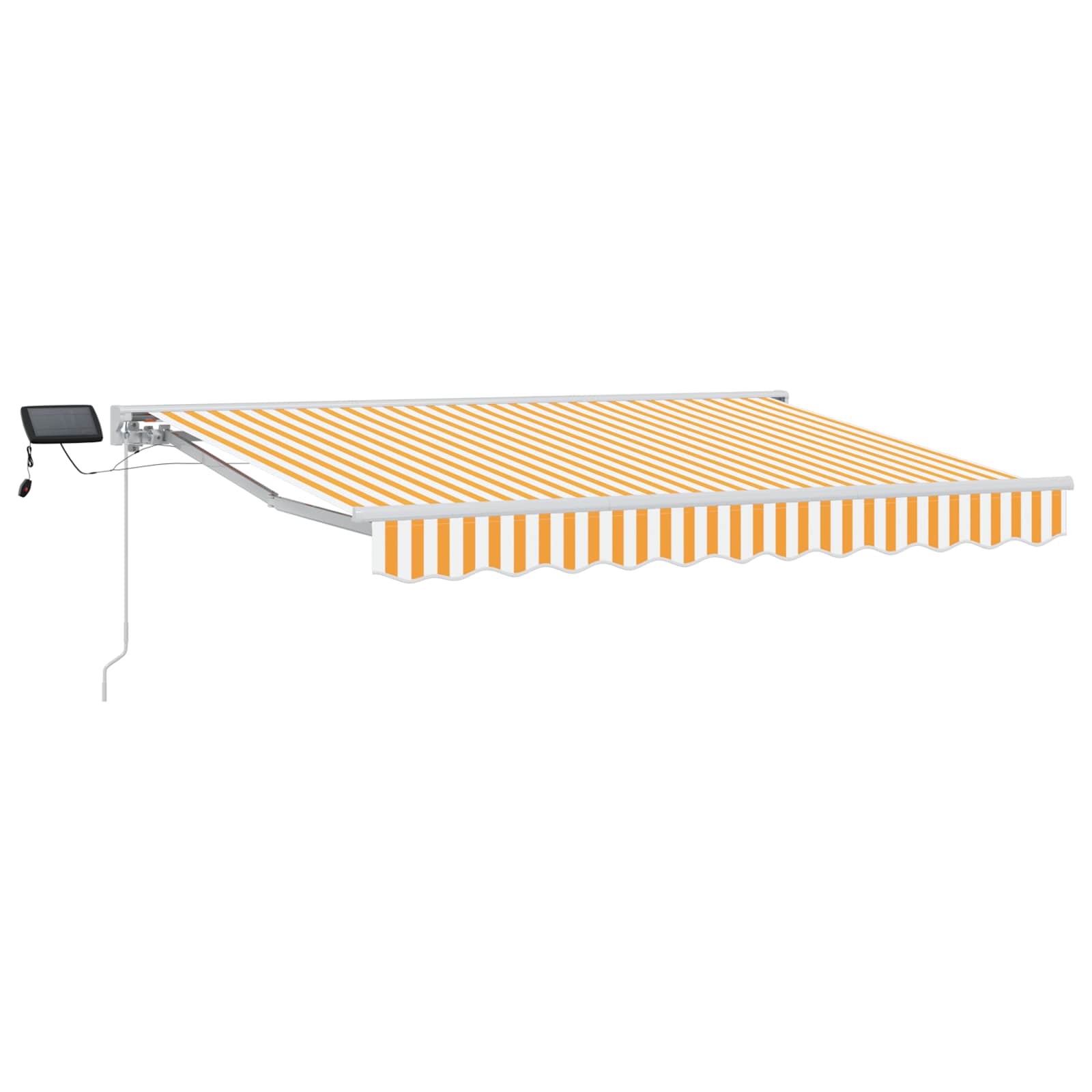 Cornice per Tenda Manuale con LED Giallo e Bianco 3,5 x 2 m | homemem39
