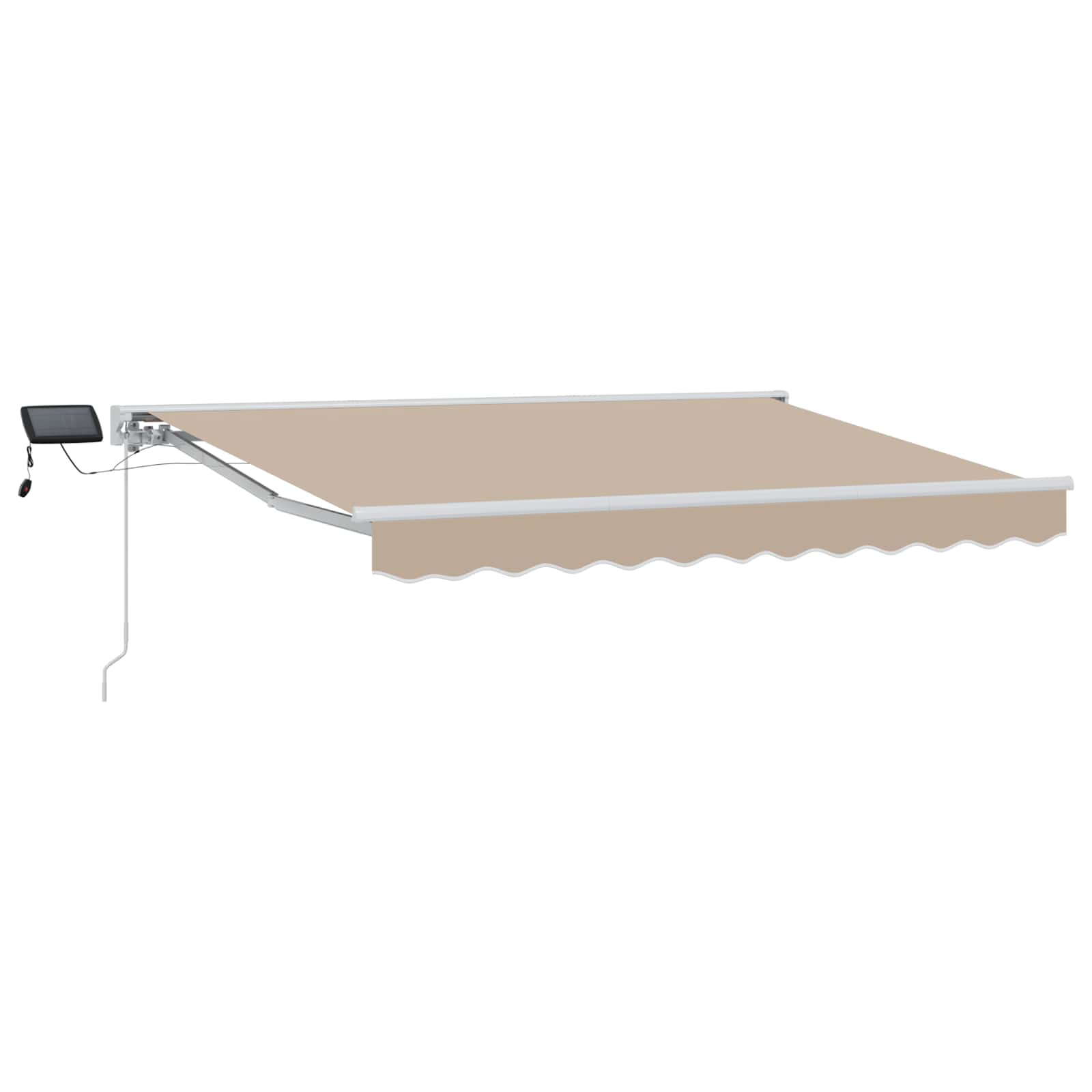 Cornice per Tenda Manuale con LED Beige e Bianco 3,5 x 2 m | homemem39