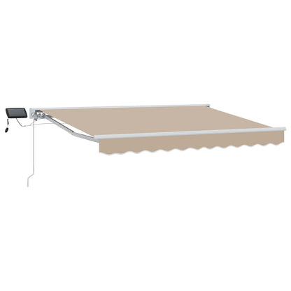 Cornice per Tenda Manuale con LED Beige e Bianco 3,5 x 2 m | homemem39