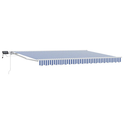Cornice per Tenda Manuale con LED Blu e Bianco 4 x 2 m | homemem39