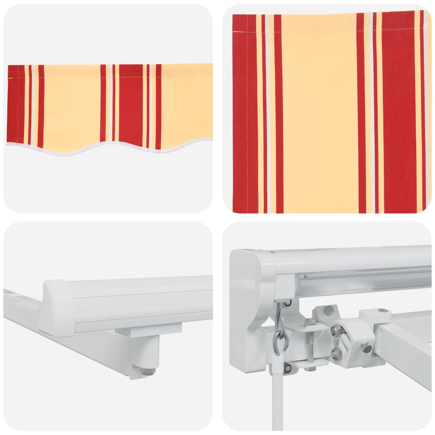Cornice per Tenda Manuale con LED 4 x 2 m | homemem39