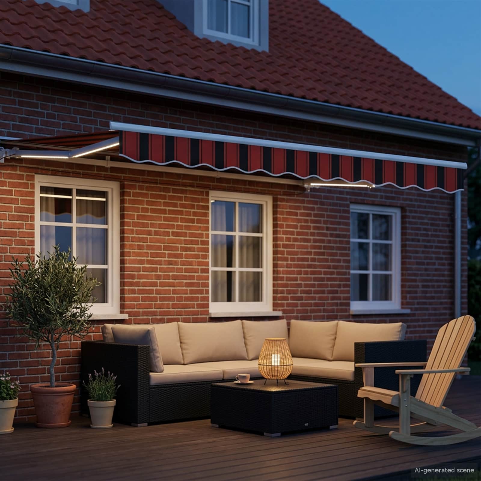 Cornice per Tenda Manuale con LED 3 x 2,5 m | homemem39