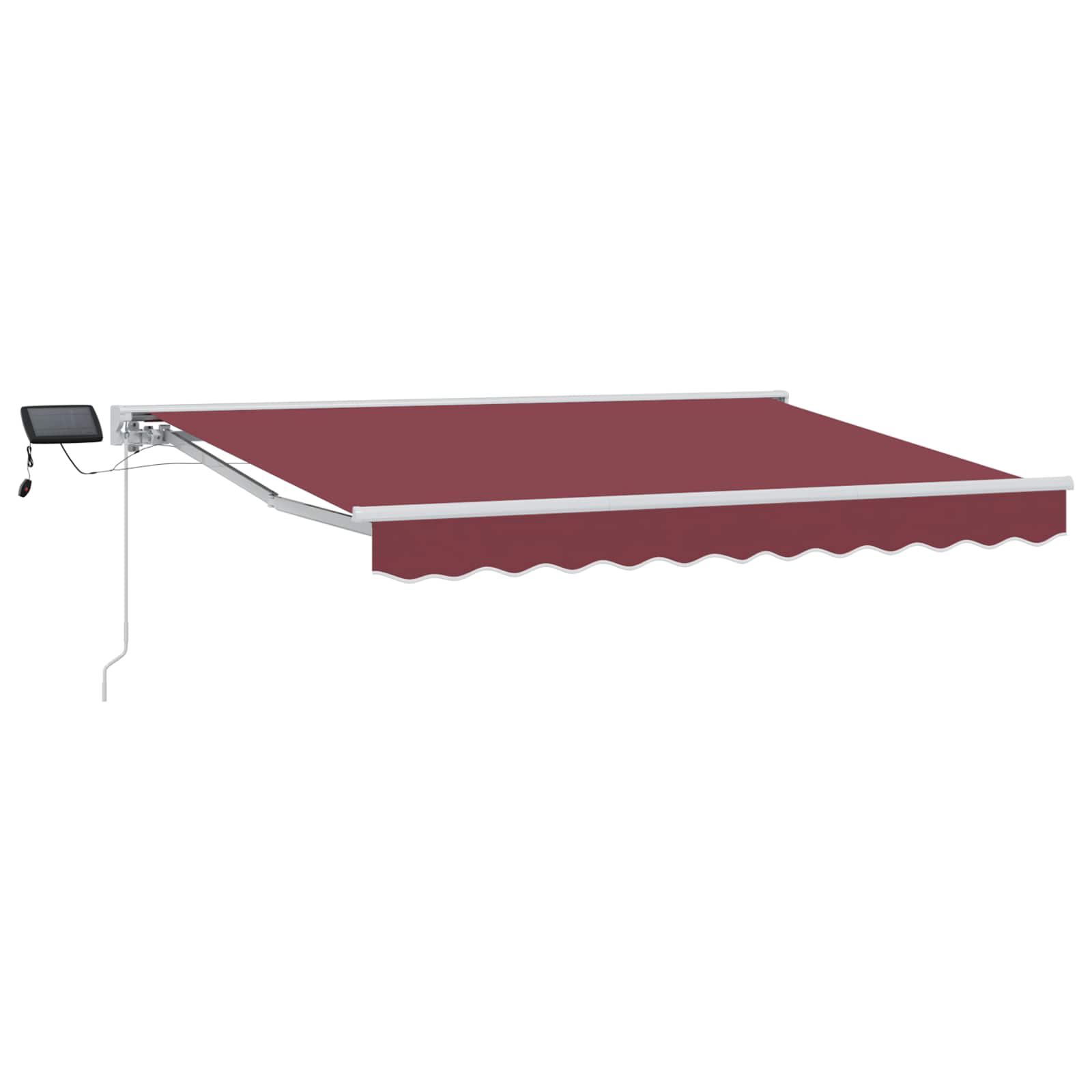 Cornice per Tenda Manuale con LED Borgogna e Bianco 3 x 2,5 m | homemem39