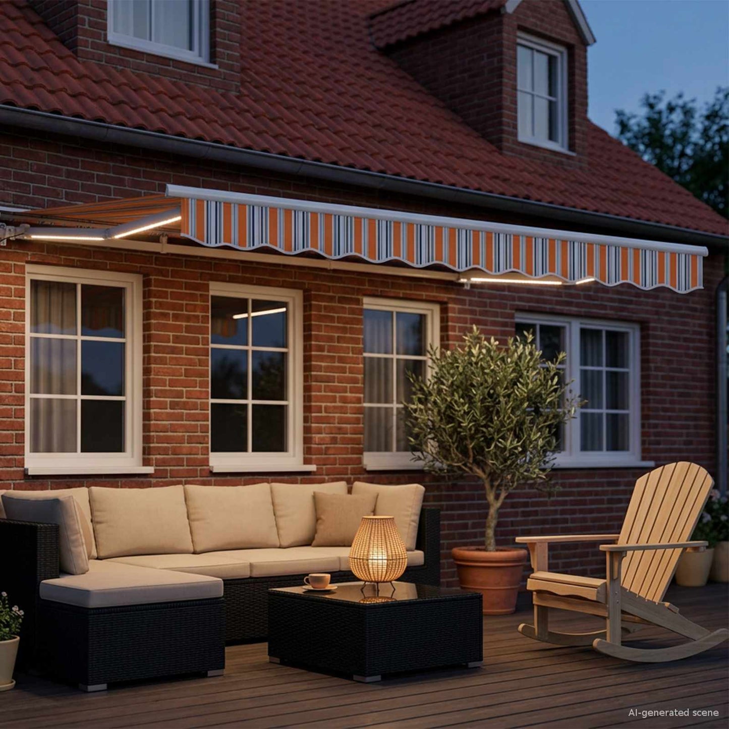 Cornice per Tenda Manuale con LED 3 x 2,5 m | homemem39