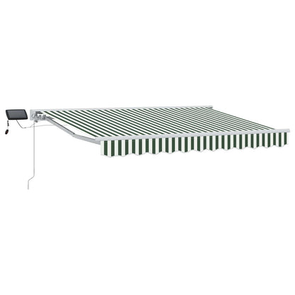 Cornice per Tenda Manuale con LED Verde e Bianco 3 x 2,5 m | homemem39