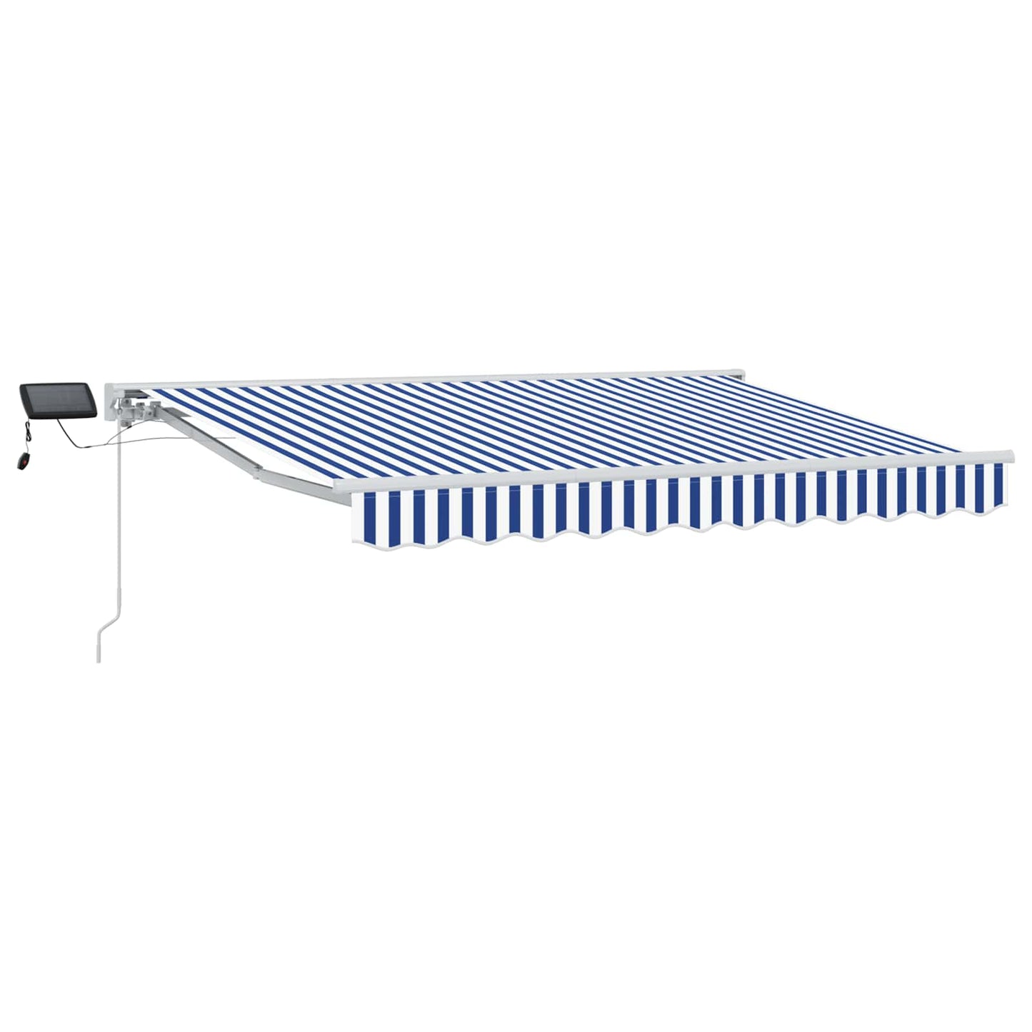 Cornice per Tenda Manuale con LED Blu e Bianco 3,5 x 2,5 m | homemem39