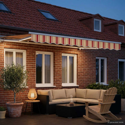 Cornice per Tenda Manuale con LED 3,5 x 2,5 m | homemem39