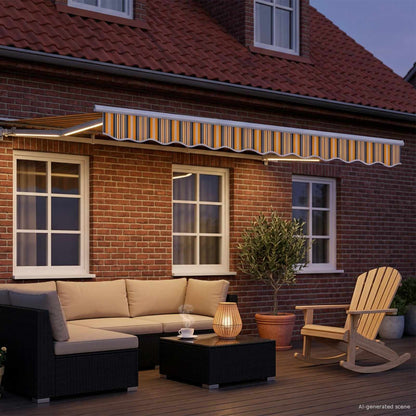 Cornice per Tenda Manuale con LED 3,5 x 2,5 m