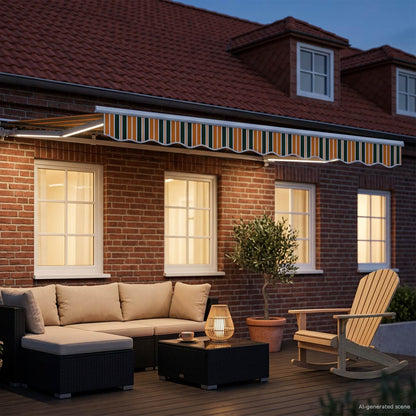 Cornice per Tenda Manuale con LED 3,5 x 2,5 m | homemem39