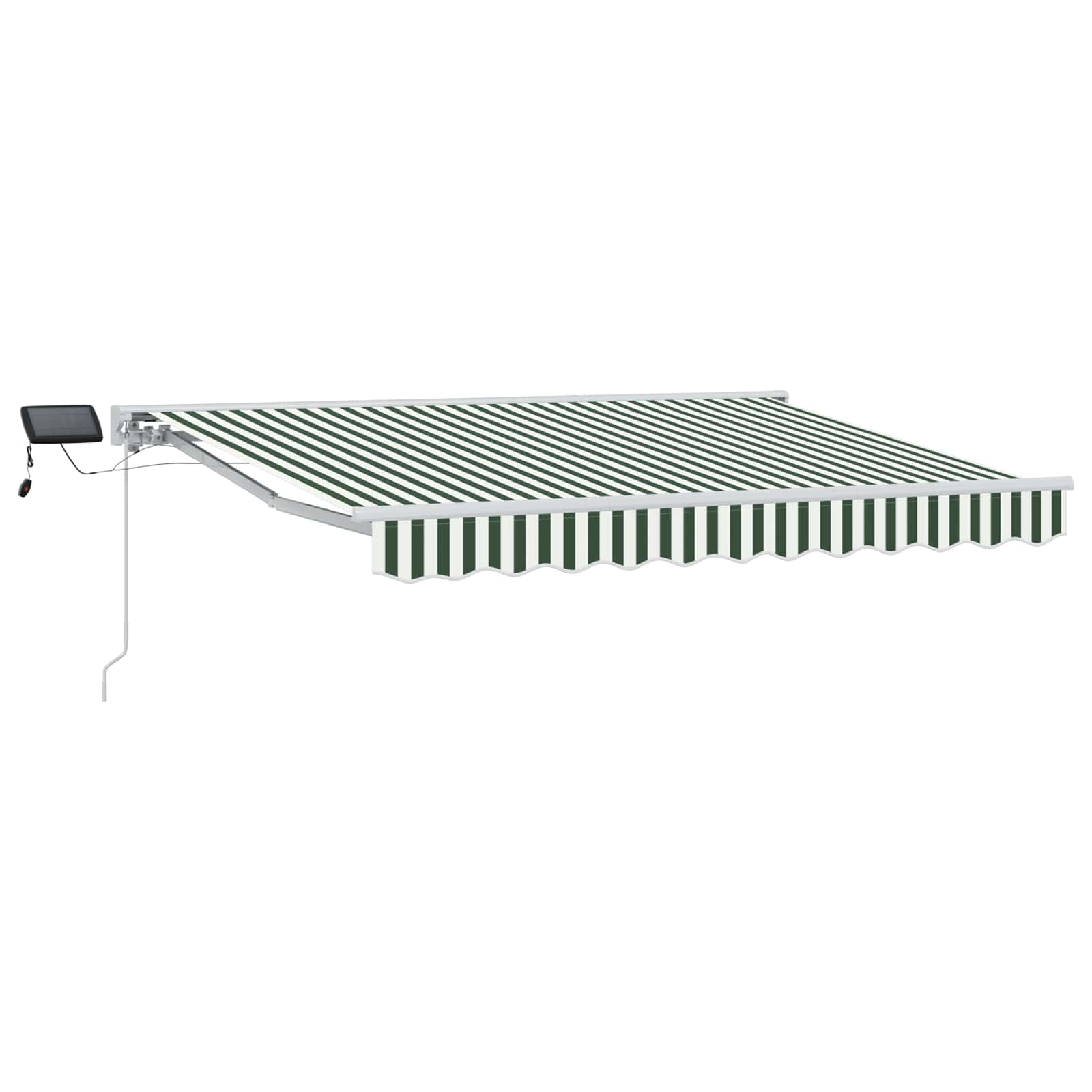 Cornice per Tenda Manuale con LED Verde e Bianco 3,5 x 2,5 m | homemem39