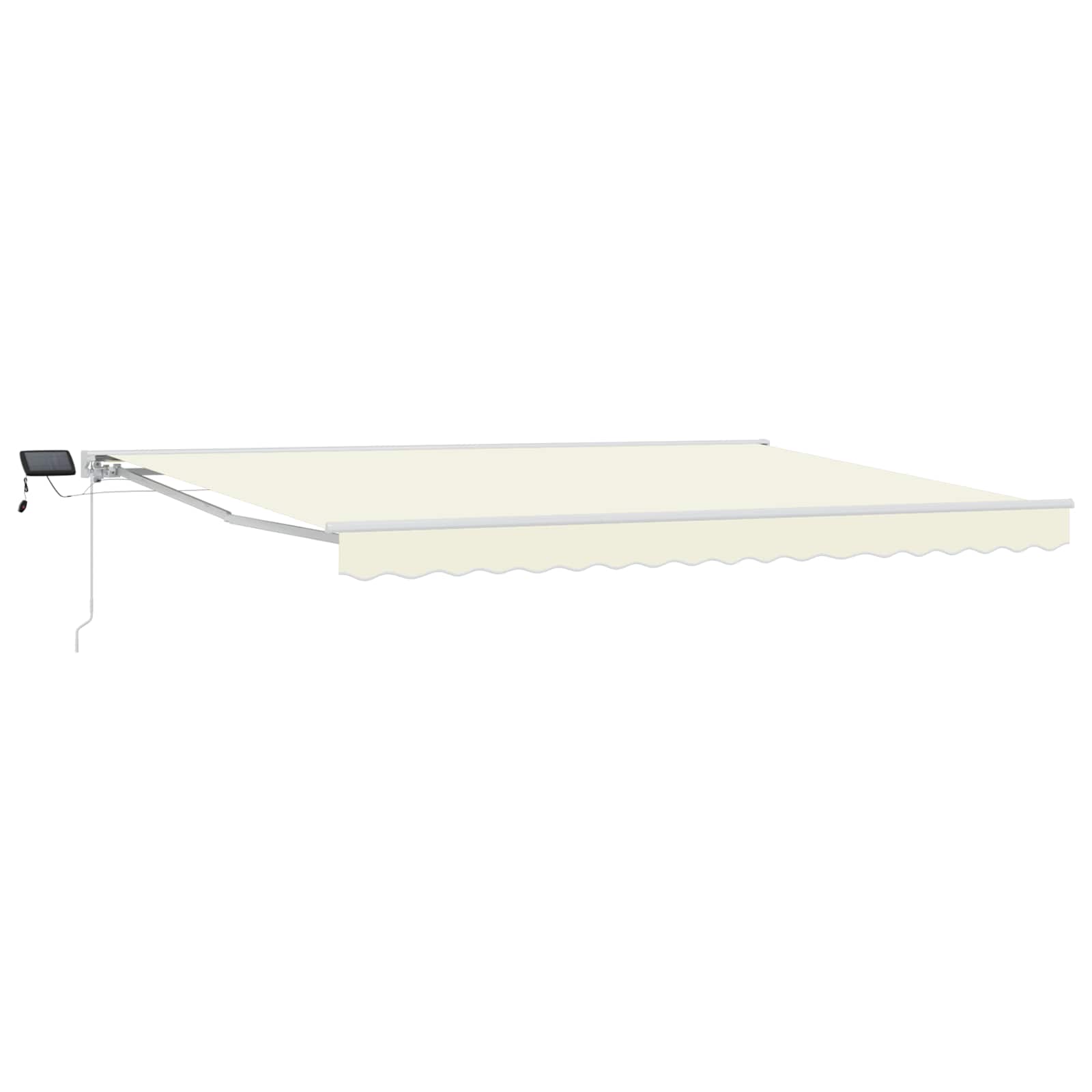 Cornice per Tenda Manuale con LED Crema e Bianco 4 × 3 m | homemem39