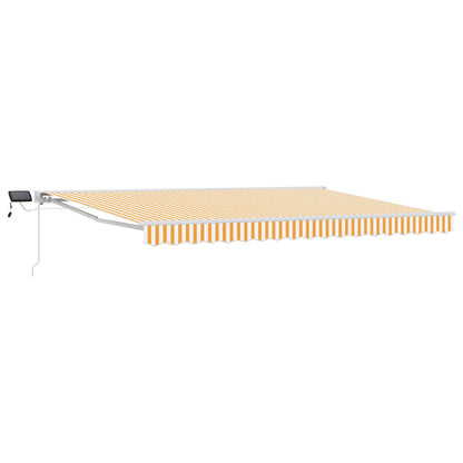 Cornice per Tenda Manuale con LED Giallo e Bianco 4 × 3 m | homemem39