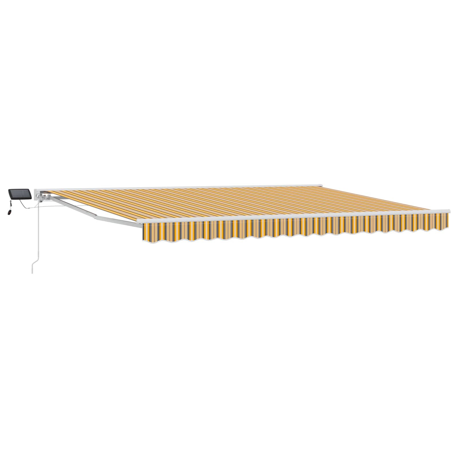 Cornice per Tenda Manuale con LED 4 × 3 m | homemem39