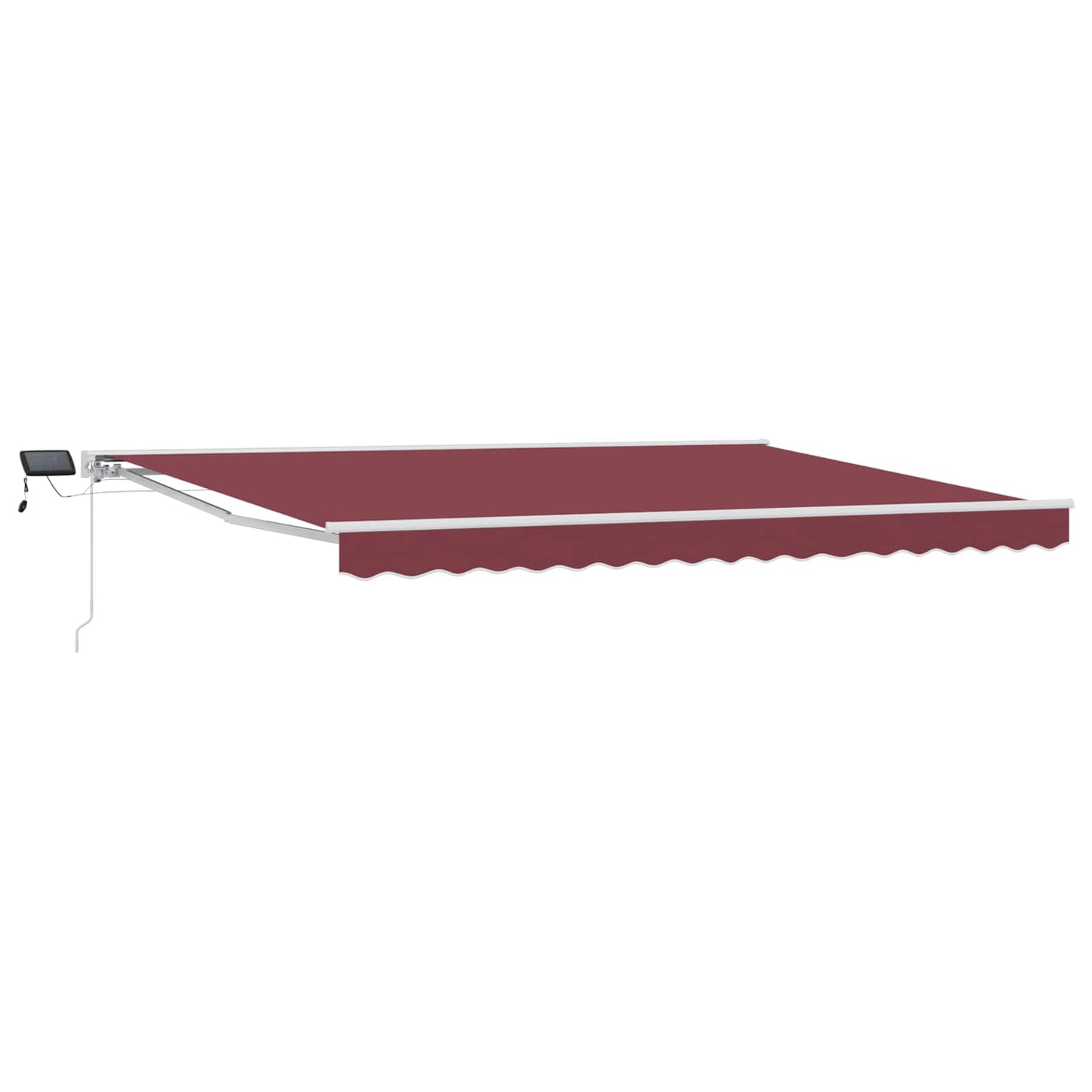 Cornice per Tenda Manuale con LED Borgogna e Bianco 4 × 3,5 m