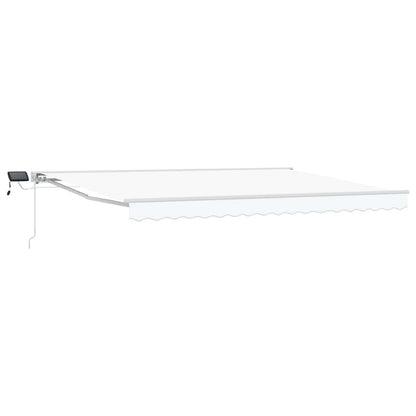 Cornice per Tenda Manuale con LED Bianco 4 × 3,5 m | homemem39