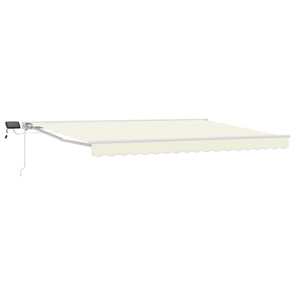 Cornice per Tenda Manuale con LED Crema e Bianco 4,5 × 3 m | homemem39