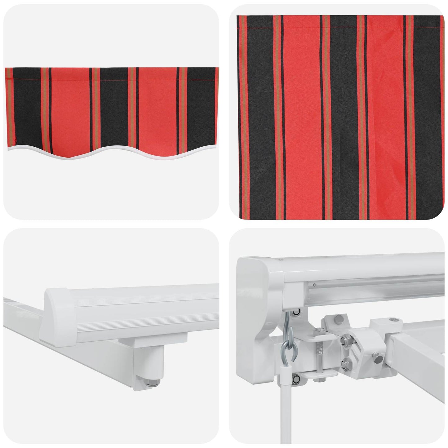 Cornice per Tenda Manuale con LED 4,5 × 3 m | homemem39