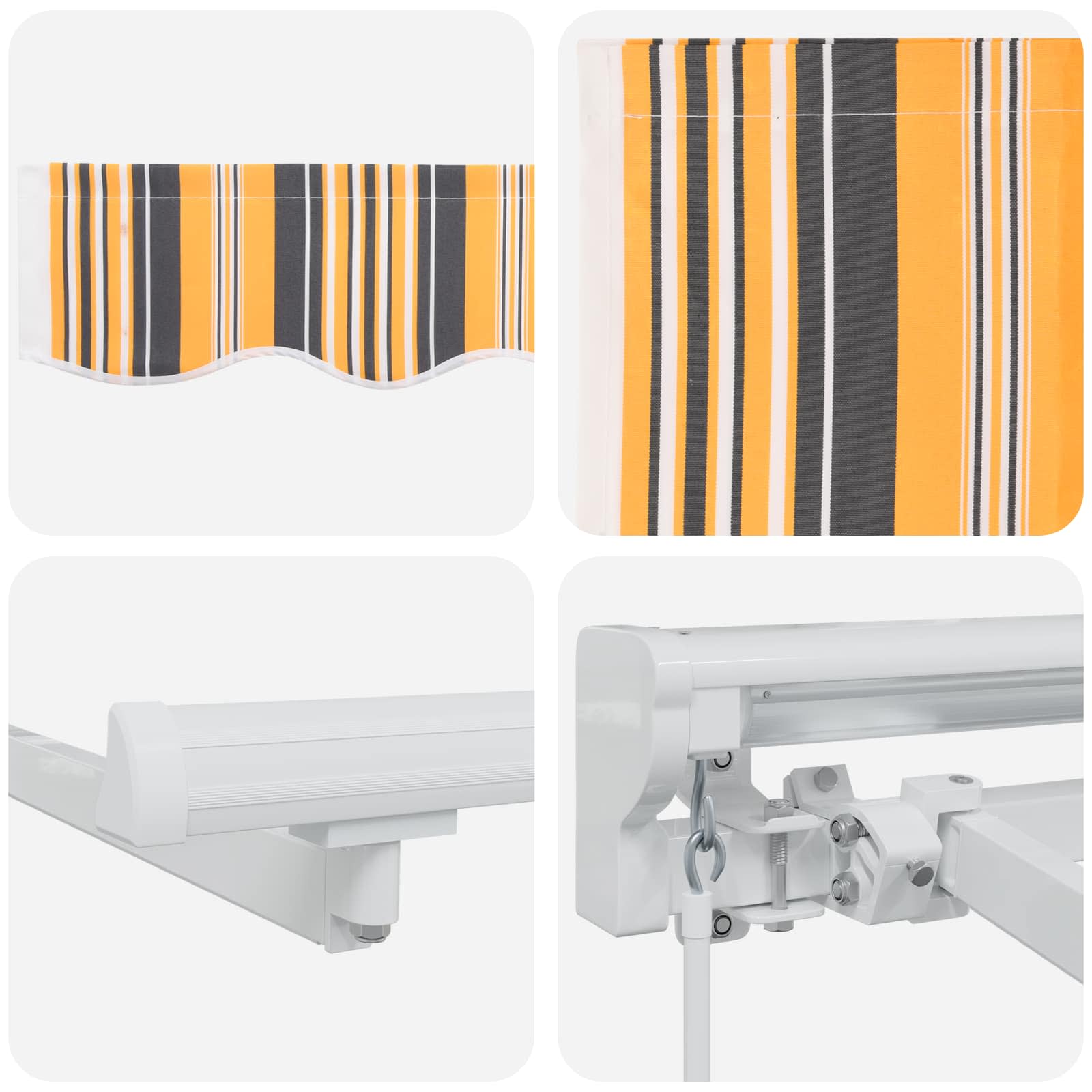 Cornice per Tenda Manuale con LED 4,5 × 3 m | homemem39
