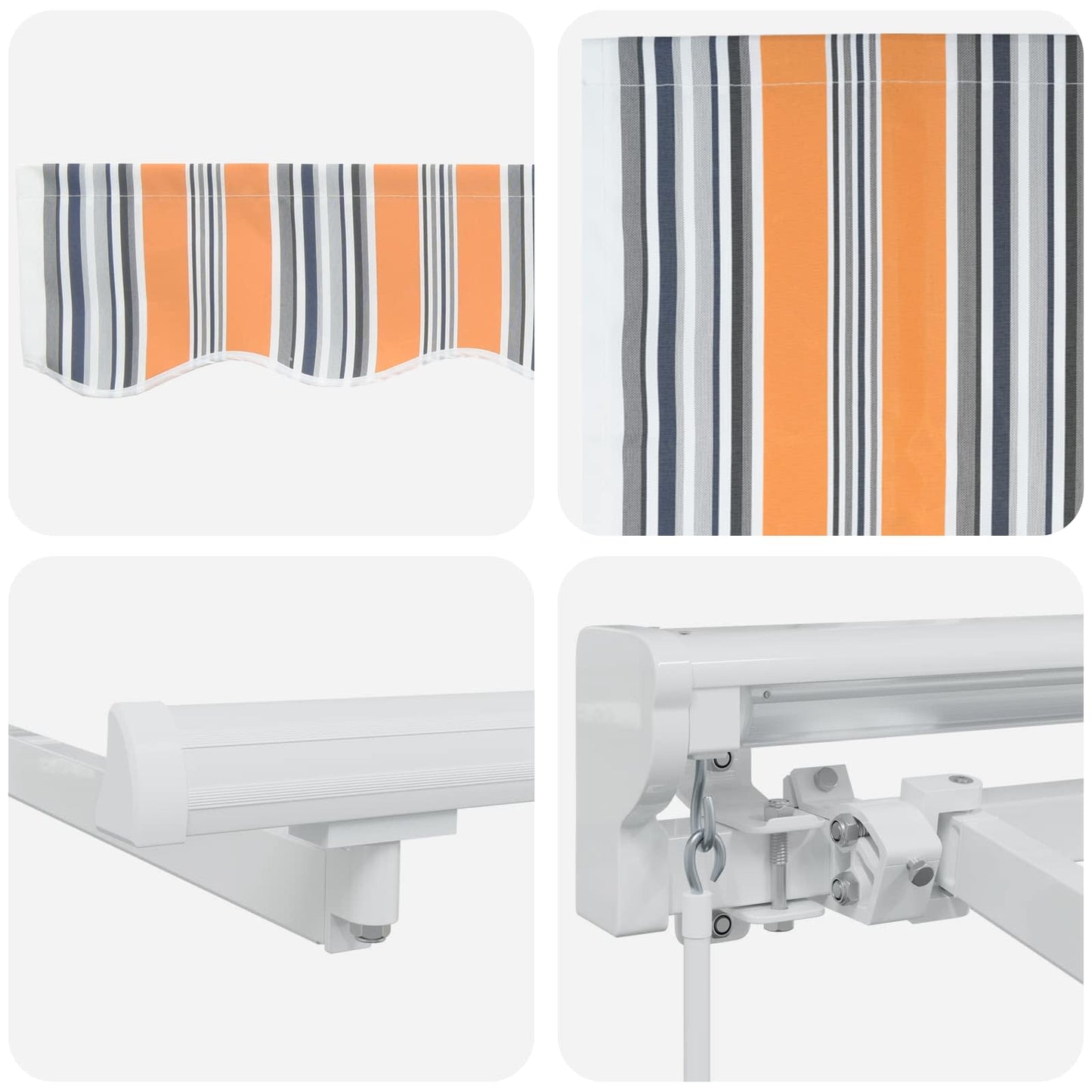 Cornice per Tenda Manuale con LED 4,5 × 3,5 m | homemem39