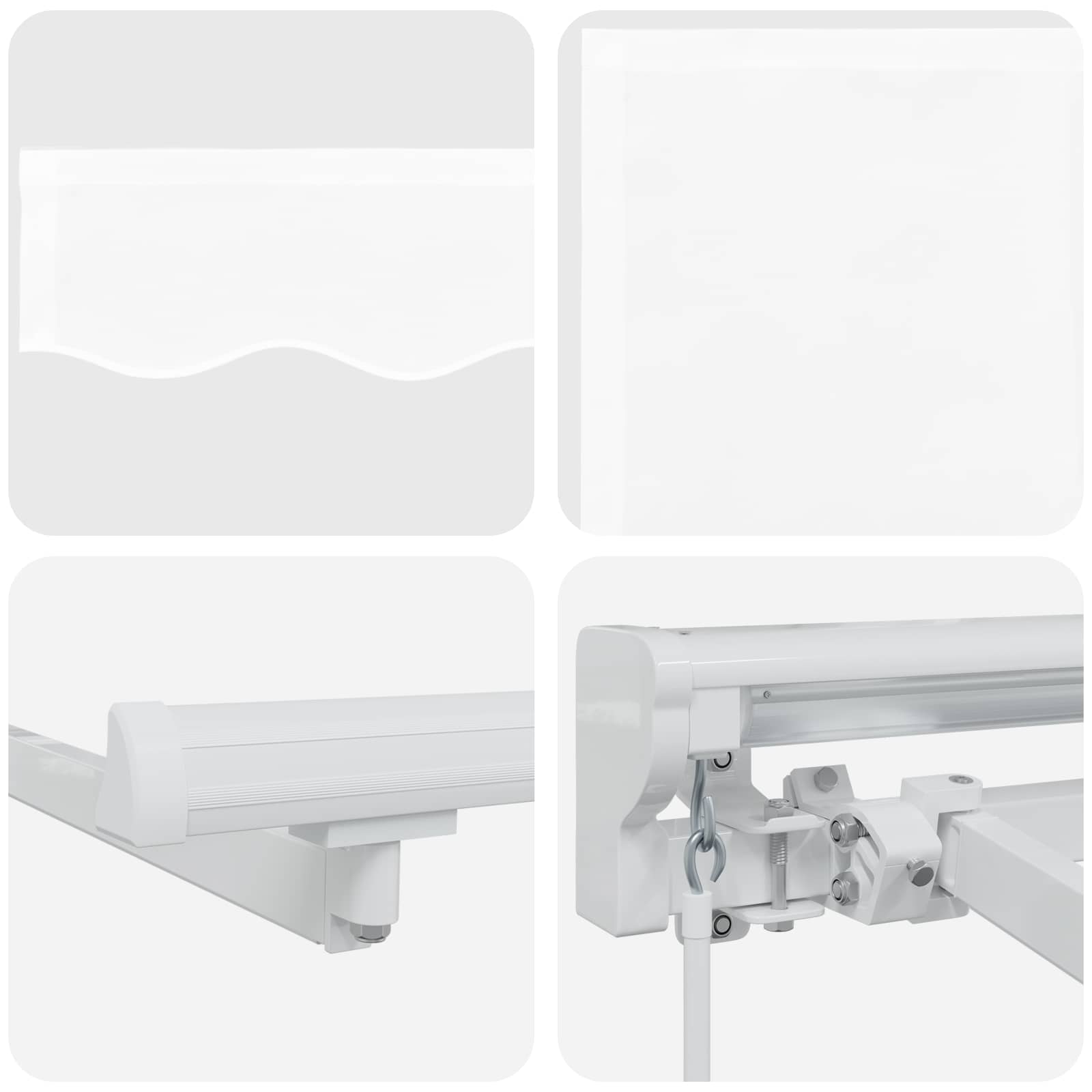 Cornice per Tenda Manuale con LED Bianco 4,5 × 3,5 m | homemem39
