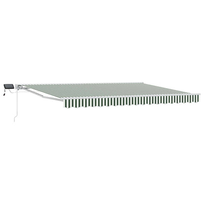 Cornice per Tenda Manuale con LED Verde e Bianco 4,5 × 3,5 m | homemem39