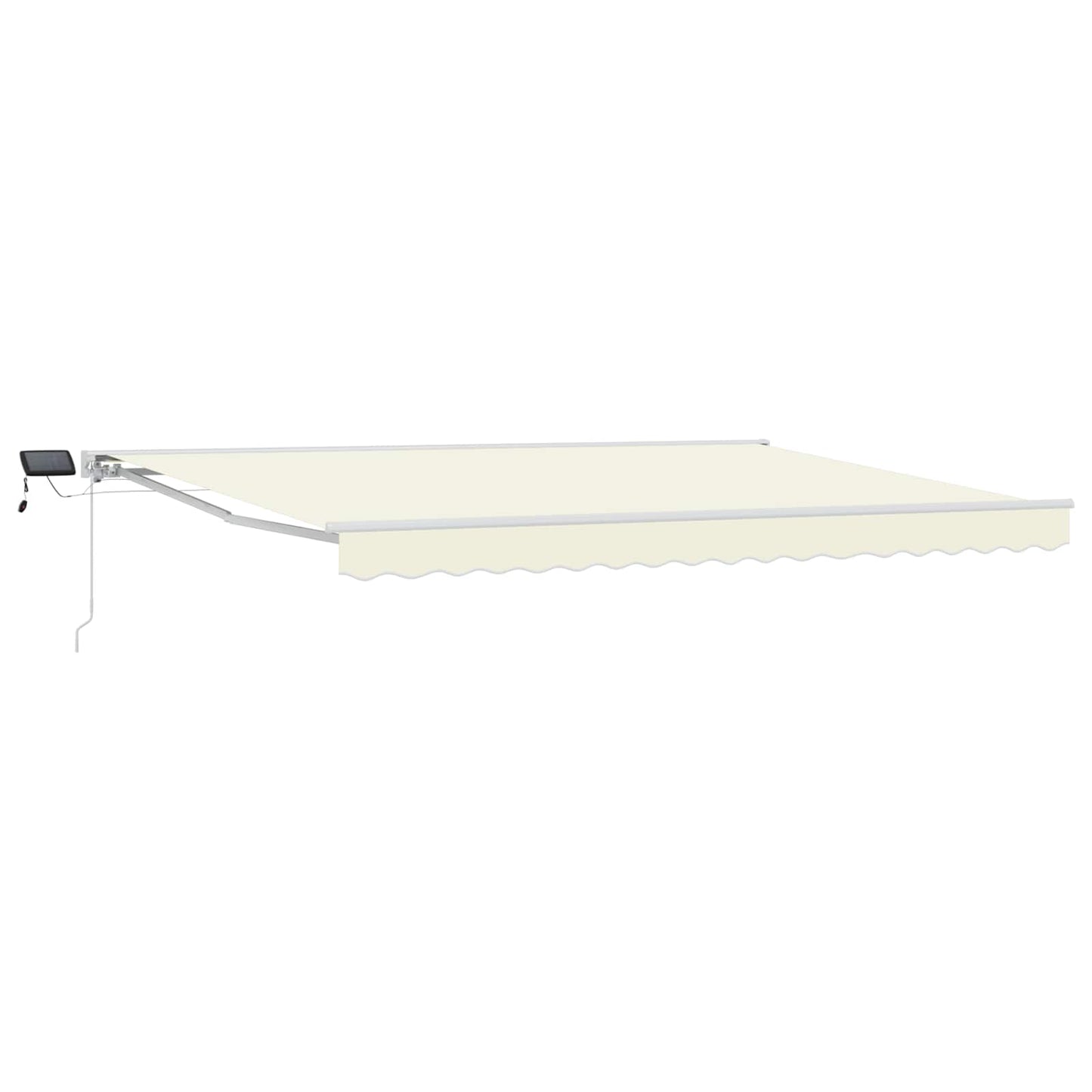 Cornice per Tenda Manuale con LED Crema e Bianco 5 x 3 m | homemem39